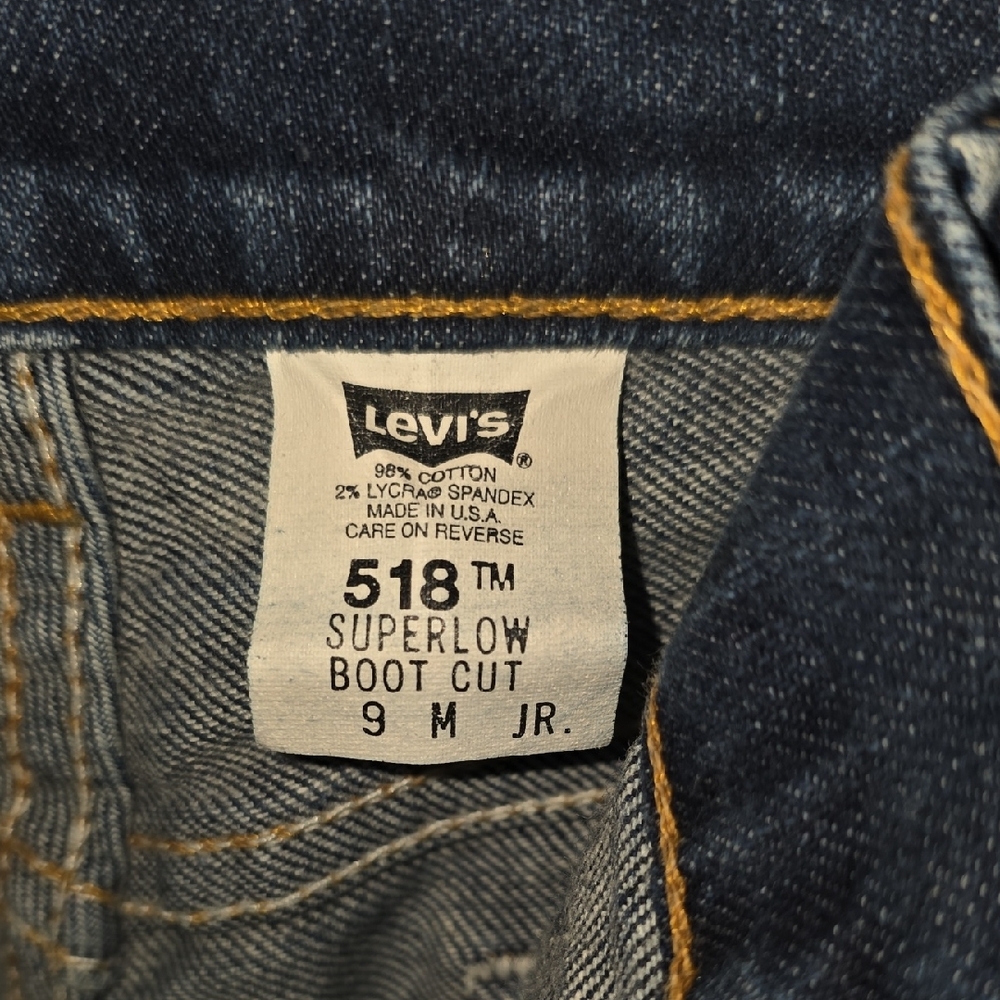 Levi's Dark Blue Superlow Boot Cut Jeans - Picture 3 of 3